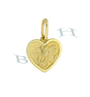 14K Heart Shape Cupid Charms 4385-14K