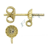 14K Heavy Pearl Earring With Earnut 4817-14K