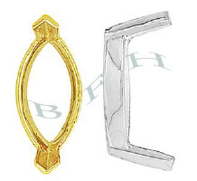 14K Single Gallery Marquise V-Prong Setting 7961-14K