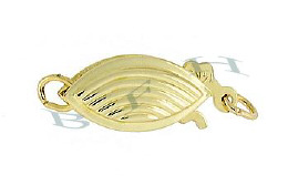 14K Clamshell Fish Hook 14mm Clasps 8784-14K