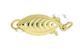 14K Fancy Fish Hook 14mm Clasps 8785-14K