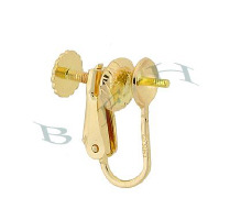 14K 6mm Pearl Cup Nonpierce Screw Clip Earring 9690-14K