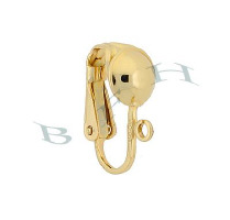 Gold-Filled Open Ring 7mm Bead Nonpierce Clip Earring 9697-GF