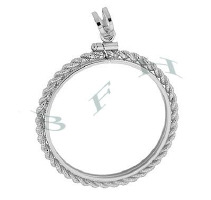 2.1mm Thick 1/2 Dollar Coin Rope Frame 9872