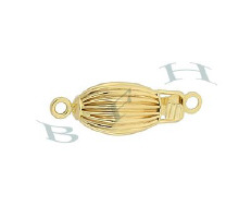 14KY Corrugated Oval Clasps 9875-14KY