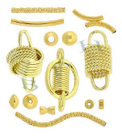 Vermeil Beads, Bead Caps And Tube Spacers 