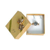 Pearly Gold Bow Tie Ring Box 27198-Bx