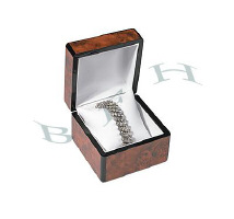Amber Burl Wood Veneer Watch Box 27094-Bx