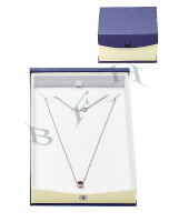 Snap Style Necklace Blue Box 27208-Bx