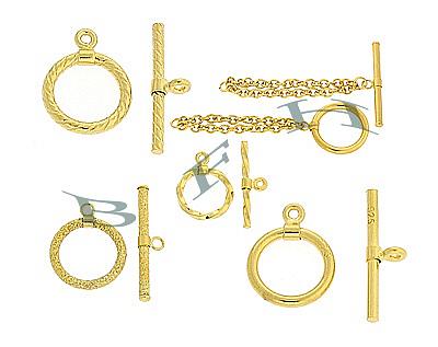 Vermeil Toggle Clasps 