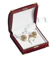 Dome Style Earring&Ring Leatherette 27164-Bx
