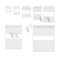 Reclosable White Block Zipper Bags 