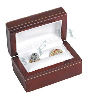 Goldmark Rosewood Veneer Double Ring Box 27138-Bx