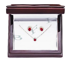 Rosewood Colonial Style Pendant&Earring Box 27145